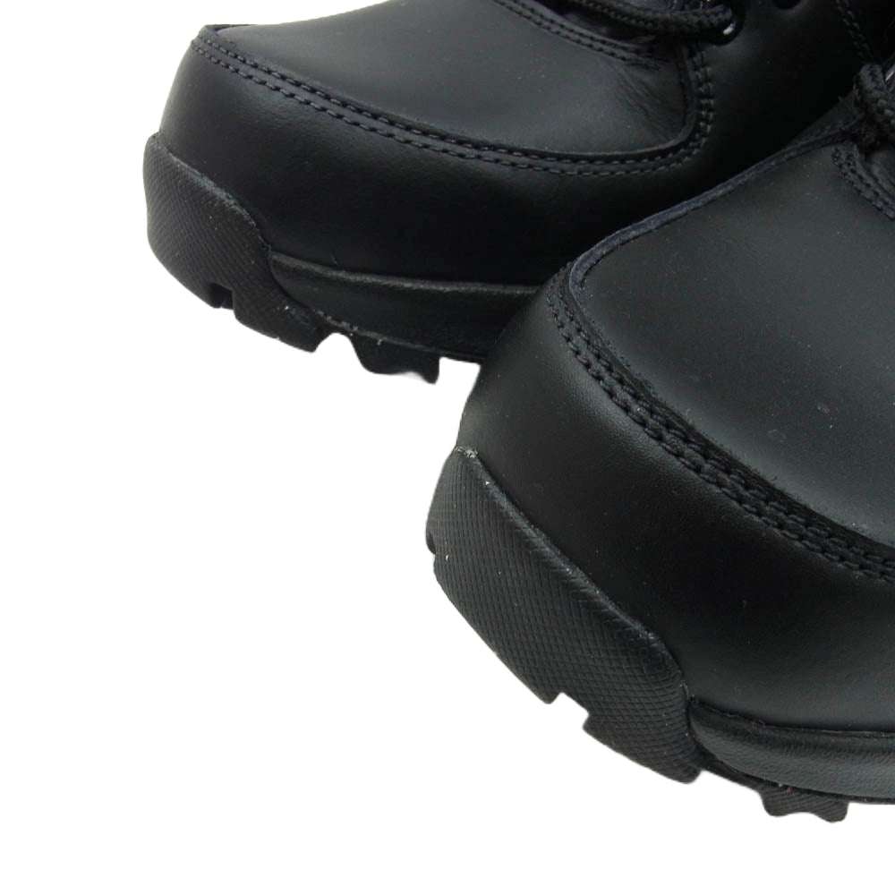 NIKE ナイキ 454350-003 MANOA LEATHER Triple Black マノア レザー ハイカット ブーツ トリプルブラック ブラック系 27.5cm【中古】