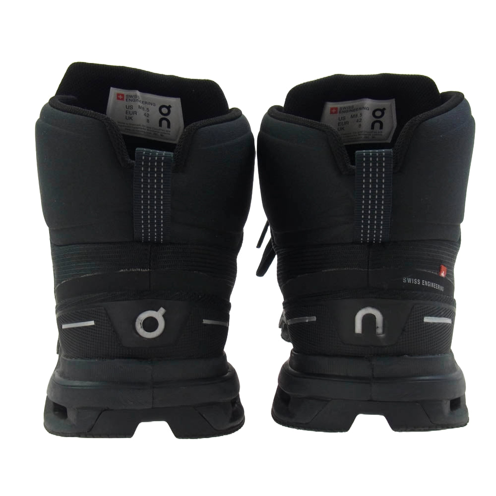 ON オン 23.99854 Cloudrock Waterproof クラウドロック ウォータープルーフ ブーツ ブラック系 US M8.5【中古】