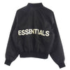 FEAR OF GOD フィアオブゴッド Essentials エッセンシャルズ バックロゴ プリント MA-1 ブルゾン ブラック系 S【中古】