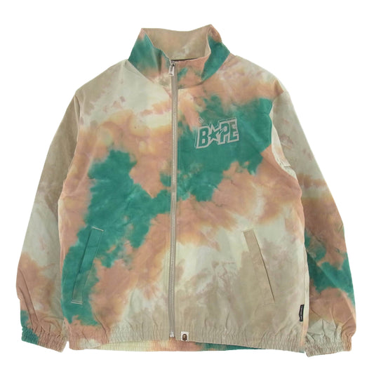 A BATHING APE アベイシングエイプ 1k80140004 TIE DYE TRACK JACKET タイダイ トラック ジャケット マルチカラー系 XL【新古品】【未使用】【中古】