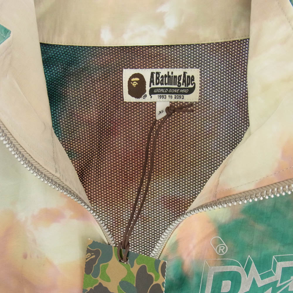 A BATHING APE アベイシングエイプ 1k80140004 TIE DYE TRACK JACKET タイダイ トラック ジャケット マルチカラー系 XL【新古品】【未使用】【中古】