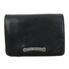 CHROME HEARTS クロムハーツ（原本有） JOEY SCRLL LBL HVY WT ジョーイ スクロール ヘビーレザー コンパクト ウォレット ブラック系【中古】