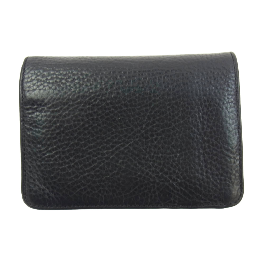 CHROME HEARTS クロムハーツ（原本有） JOEY SCRLL LBL HVY WT ジョーイ スクロール ヘビーレザー コンパクト ウォレット ブラック系【中古】