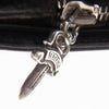 CHROME HEARTS クロムハーツ（原本有） JOEY SCRLL LBL HVY WT ジョーイ スクロール ヘビーレザー コンパクト ウォレット ブラック系【中古】