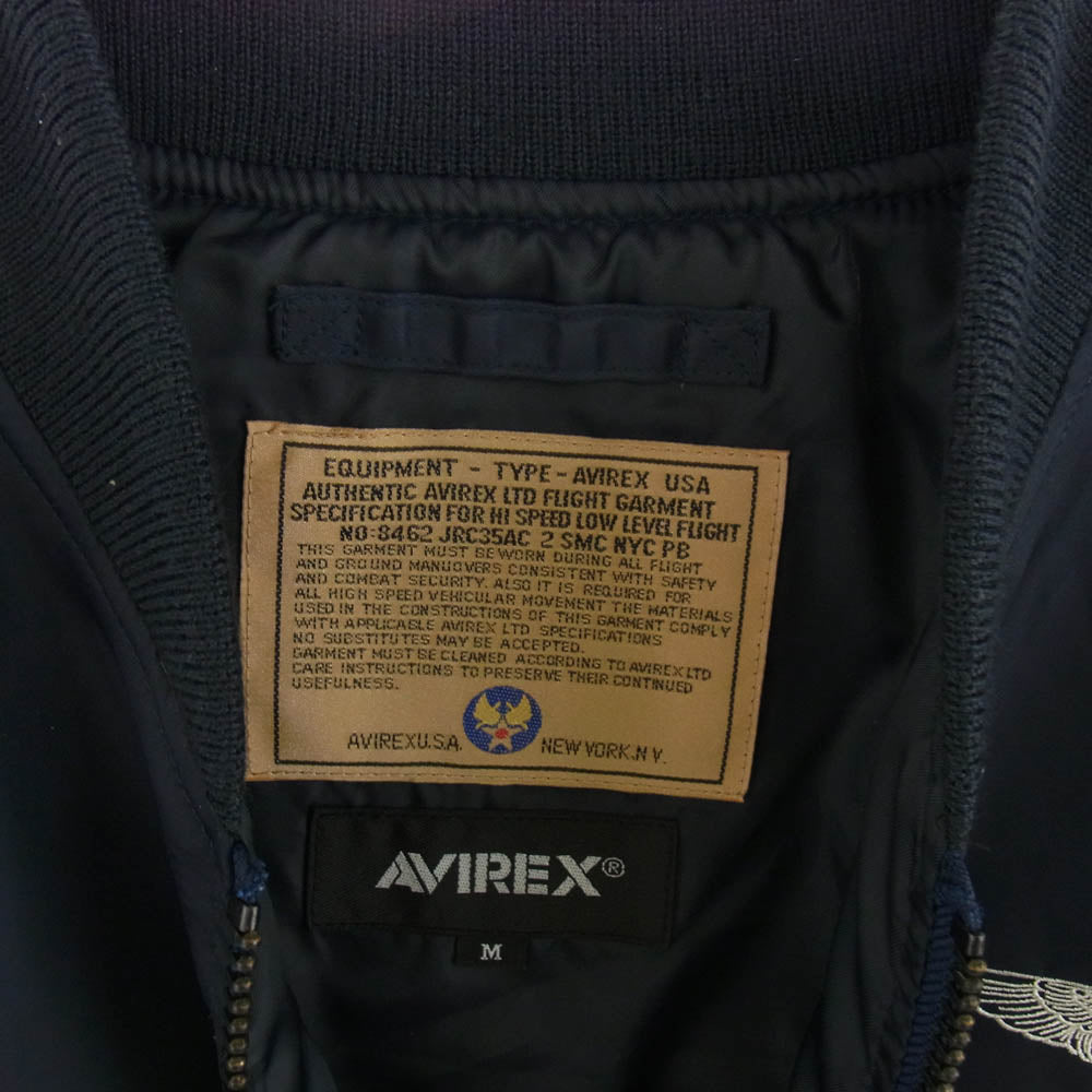 AVIREX アヴィレックス 783-4152003 L-2 BLUE ANGELS F-14 ブルーエンジェル ジャケット ネイビー系 M【中古】