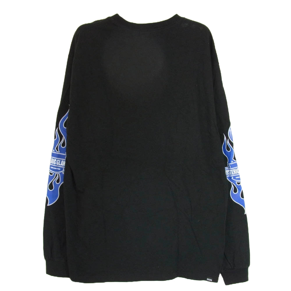 HYSTERIC GLAMOUR ヒステリックグラマー 02251CL01 MOTOR CITY BABY モーターシティ ロゴ プリント 長袖 ロングスリーブ Tシャツ ロンT ブラック系 L【中古】