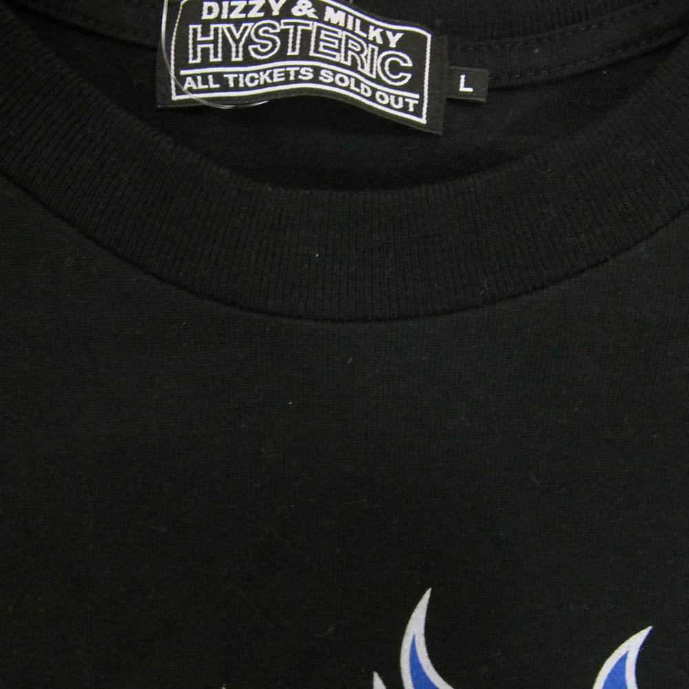 HYSTERIC GLAMOUR ヒステリックグラマー 02251CL01 MOTOR CITY BABY モーターシティ ロゴ プリント 長袖 ロングスリーブ Tシャツ ロンT ブラック系 L【中古】