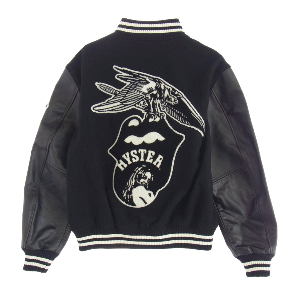 HYSTERIC GLAMOUR ヒステリックグラマー 24AW 02243AB19 THE ROLLING STONES/HYS LOVES 1975 US TOUR 刺繍 スタジャン ジャケット ブラック系 L【美品】【中古】