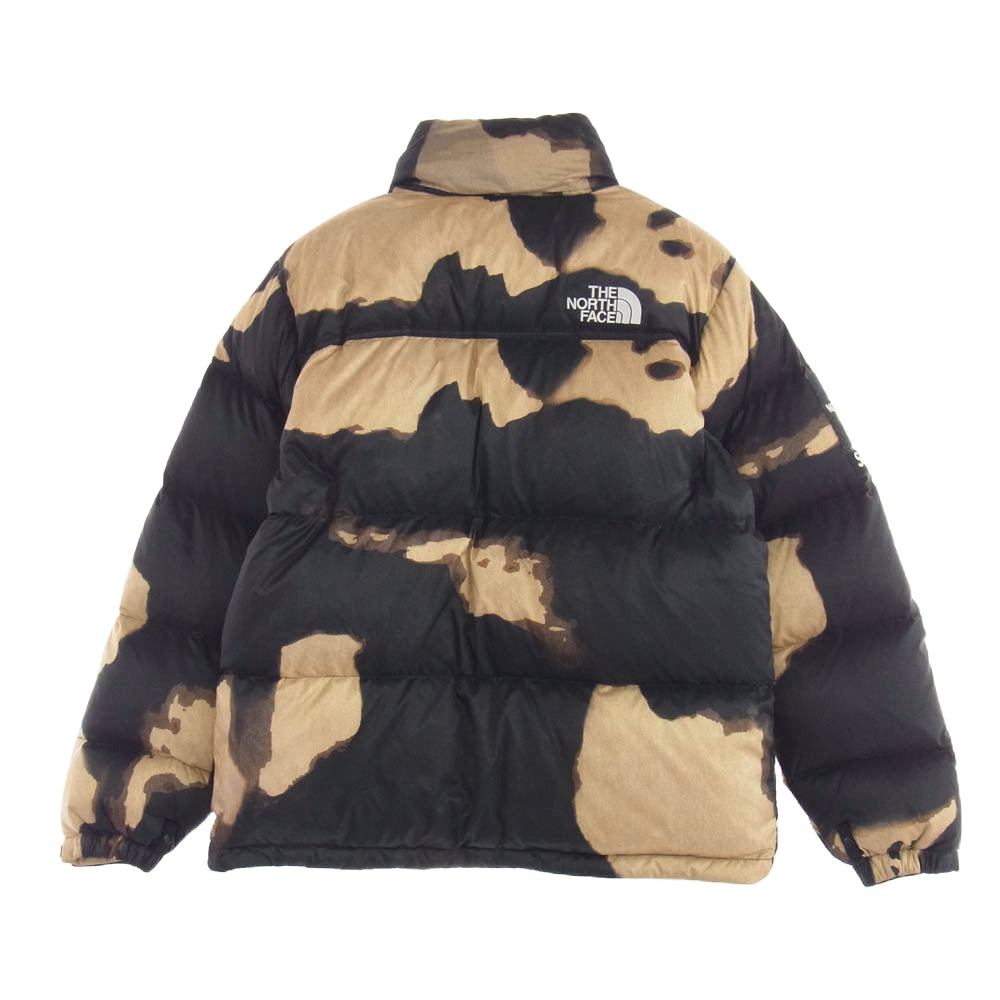 Supreme シュプリーム 21AW Bleached Denim Print Nuptse Jacket ブリーチ デニム ヌプシジャケット マルチカラー系 L【中古】