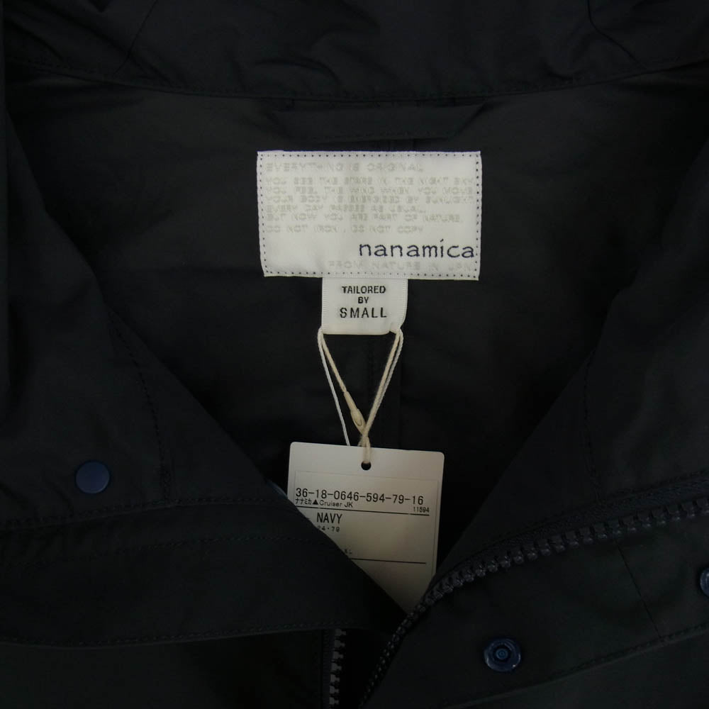 nanamica ナナミカ SUAS347 Nylon Jacket ナイロン フーデッド ジャケット ネイビー系 S【中古】