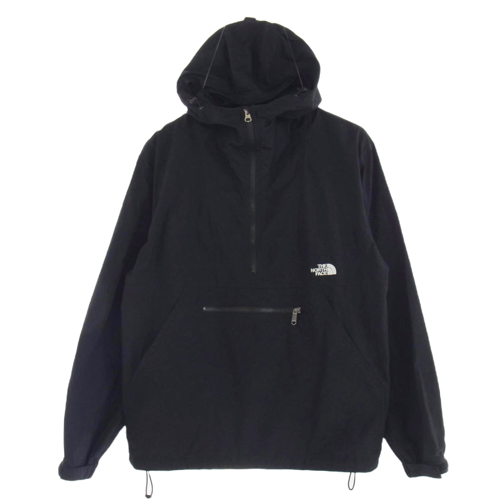 THE NORTH FACE ノースフェイス NP21735 COMPACT ANORAK アノラック パーカー ナイロン ジャケット ブラック系 L【中古】