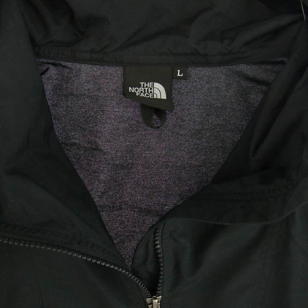 THE NORTH FACE ノースフェイス NP21735 COMPACT ANORAK アノラック パーカー ナイロン ジャケット ブラック系 L【中古】