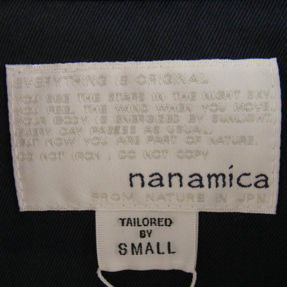 nanamica ナナミカ SUAS400 WINDSTOPPER Chino Crew Jacke ウィンドストッパー チノ ジャケット ネイビー系 S【極上美品】【中古】