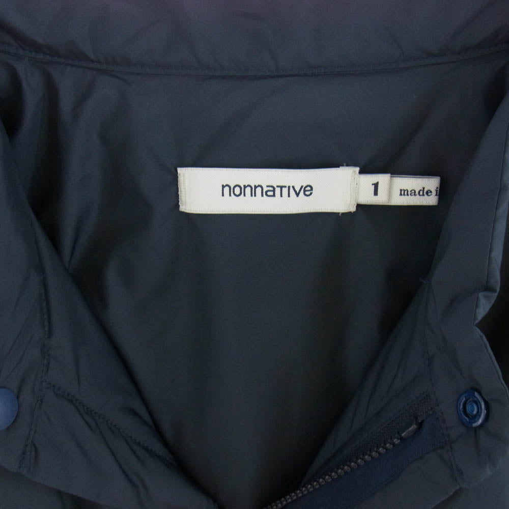 nonnative ノンネイティブ NN-J4205 HIKER PUFF JACKET POLY TAFFETA DICROS スタンドカラー 中綿 ジャケット ネイビー系 1【中古】