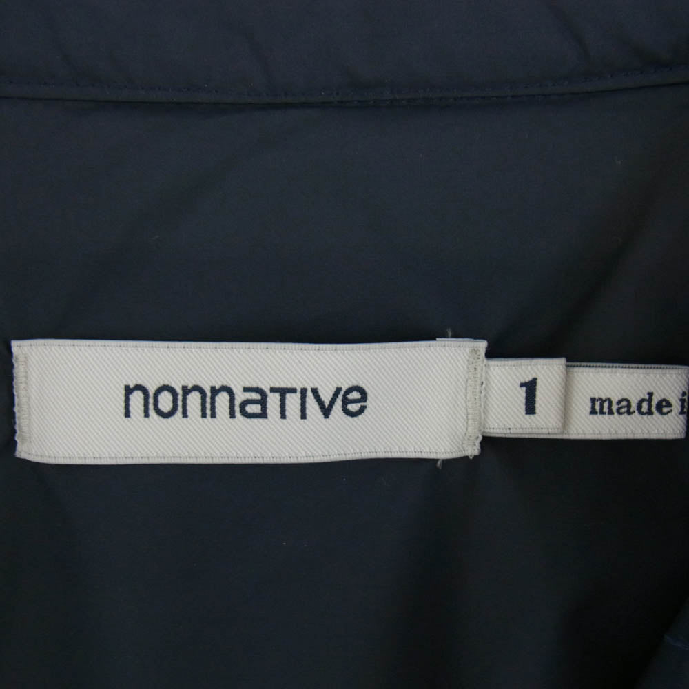nonnative ノンネイティブ NN-J4205 HIKER PUFF JACKET POLY TAFFETA DICROS スタンドカラー 中綿 ジャケット ネイビー系 1【中古】