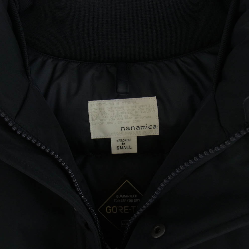 nanamica ナナミカ SUAF354 GORE-TEX Short Down Jacket ゴアテックス ショート ダウン ジャケット ネイビー系 S【中古】