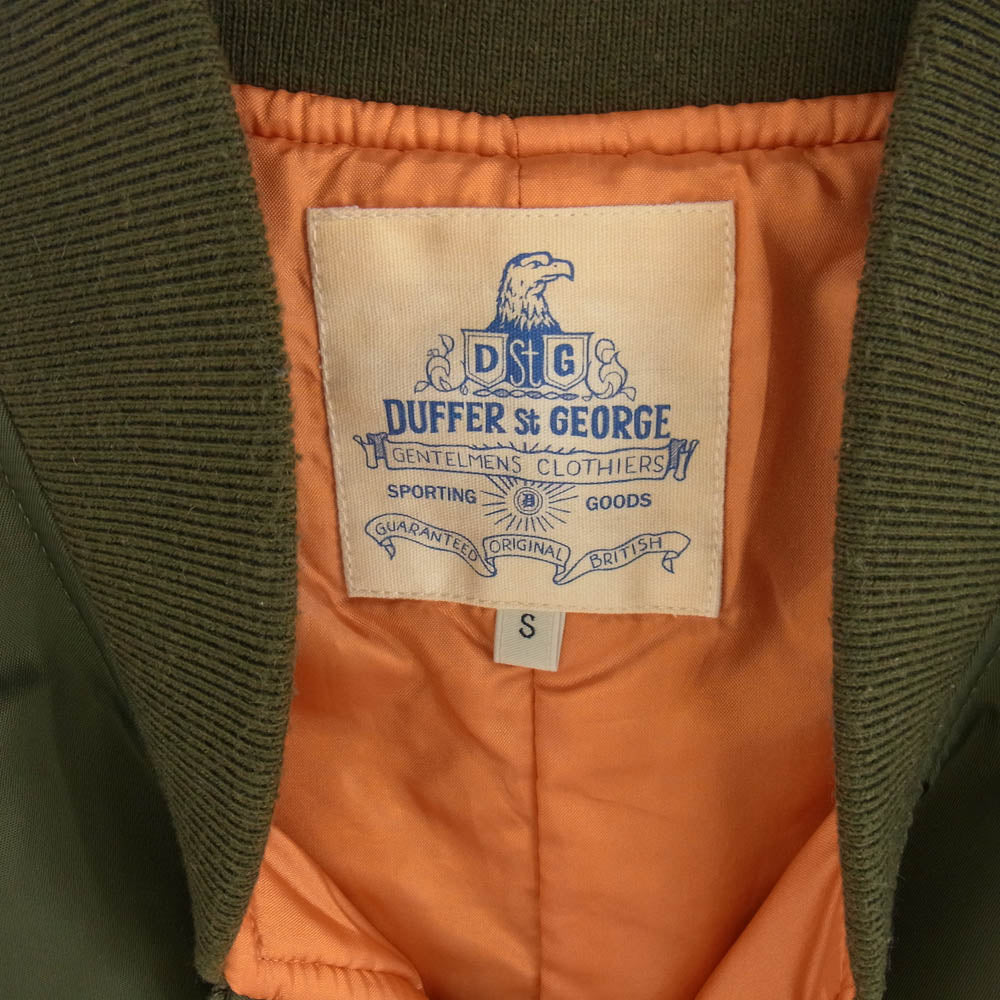 The DUFFER of ST.GEORGE ザダファーオブセントジョージ DF-Q9-53973 LONG MA-1 JACKET ロング フライト ボンバー ジャケット カーキ系 S【中古】