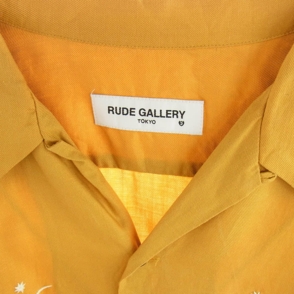 RUDE GALLERY ルードギャラリー HUMMINGBIRD OPEN COLLAR L/S SHIRT ハミングバード オープンカラー ロングスリーブ 長袖 シャツ イエロー系 3【中古】