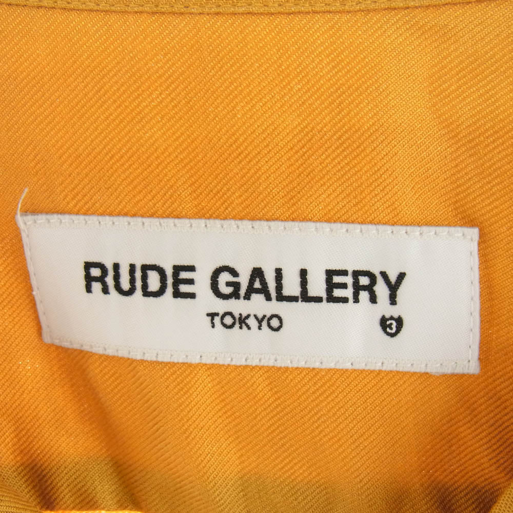 RUDE GALLERY ルードギャラリー HUMMINGBIRD OPEN COLLAR L/S SHIRT ハミングバード オープンカラー ロングスリーブ 長袖 シャツ イエロー系 3【中古】