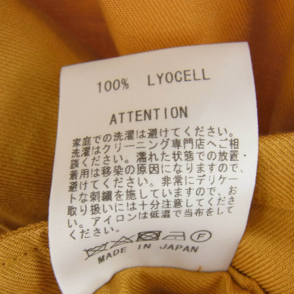RUDE GALLERY ルードギャラリー HUMMINGBIRD OPEN COLLAR L/S SHIRT ハミングバード オープンカラー ロングスリーブ 長袖 シャツ イエロー系 3【中古】