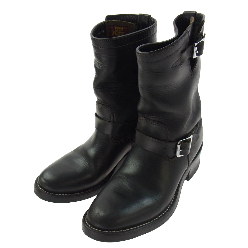 キーストーン 501-0119J38 レザー バイカー エンジニアブーツ ブラック系 9D【中古】