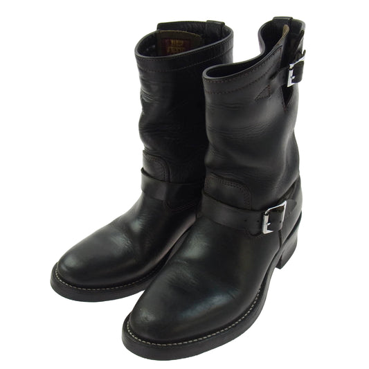 キーストーン 501-0119J38 レザー バイカー エンジニアブーツ ブラック系 9D【中古】