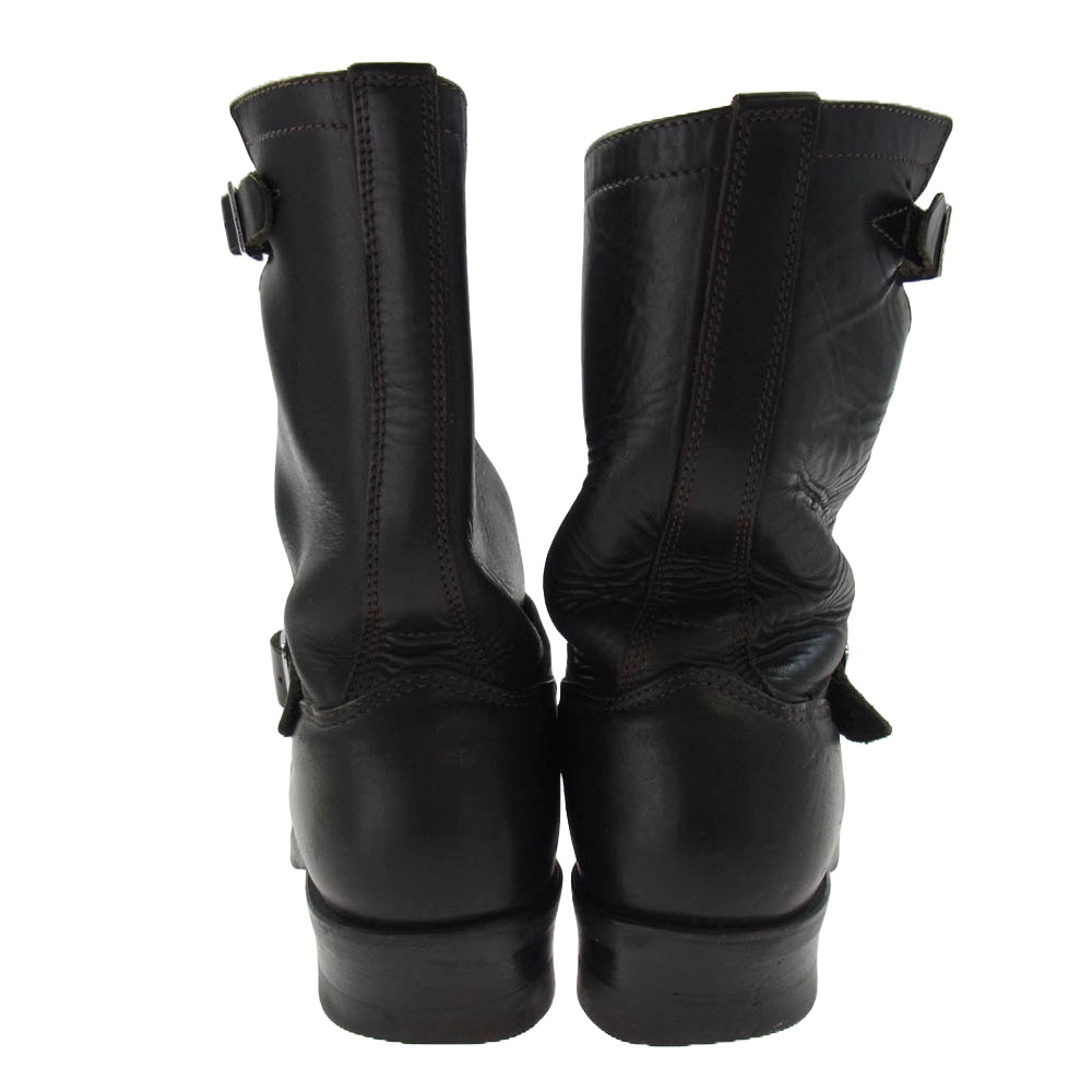 キーストーン 501-0119J38 レザー バイカー エンジニアブーツ ブラック系 9D【中古】