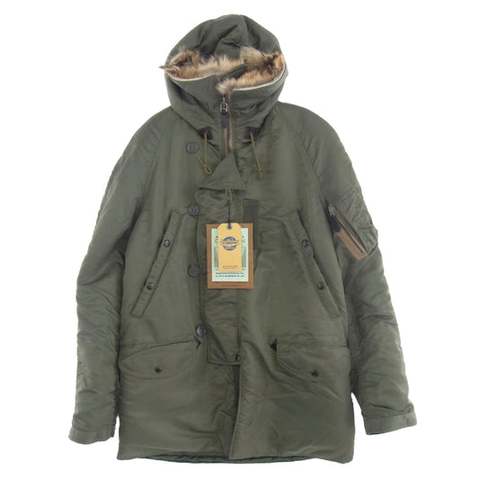 Buzz Rickson's バズリクソンズ BR14925 Type N-3B MFG. CO. SLENDER スレンダータイプ フライトジャケット カーキ系 M【極上美品】【中古】