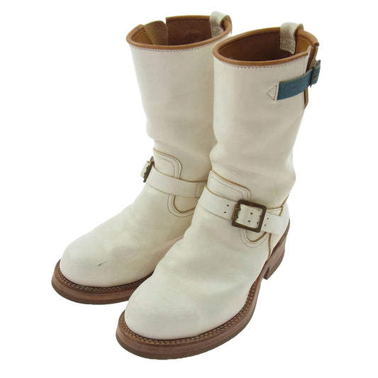 MADE IN GM JAPAN メイドインジーエムジャパン with milk ウィズミルク エンジニアブーツ ホワイト系 8.5【中古】