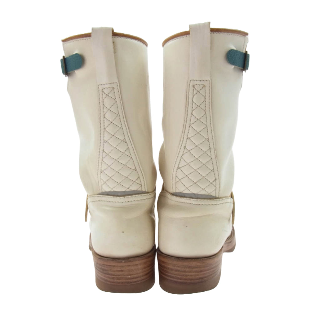MADE IN GM JAPAN メイドインジーエムジャパン with milk ウィズミルク エンジニアブーツ ホワイト系 8.5【中古】