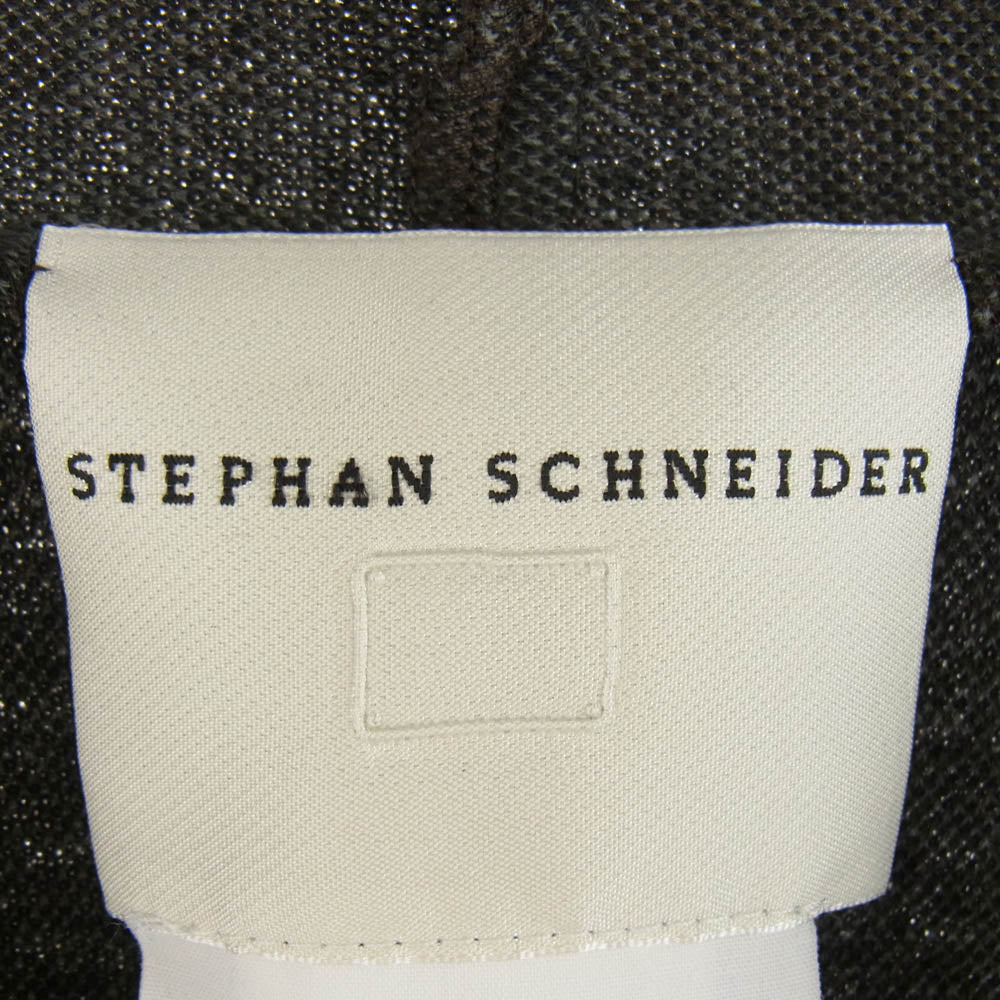 STEPHAN SCHNEIDER ステファンシュナイダー ベルギー製 ジャガード 総柄 コットン ショールカラー ニットカーディガン ブラウン系 マルチカラー系【中古】