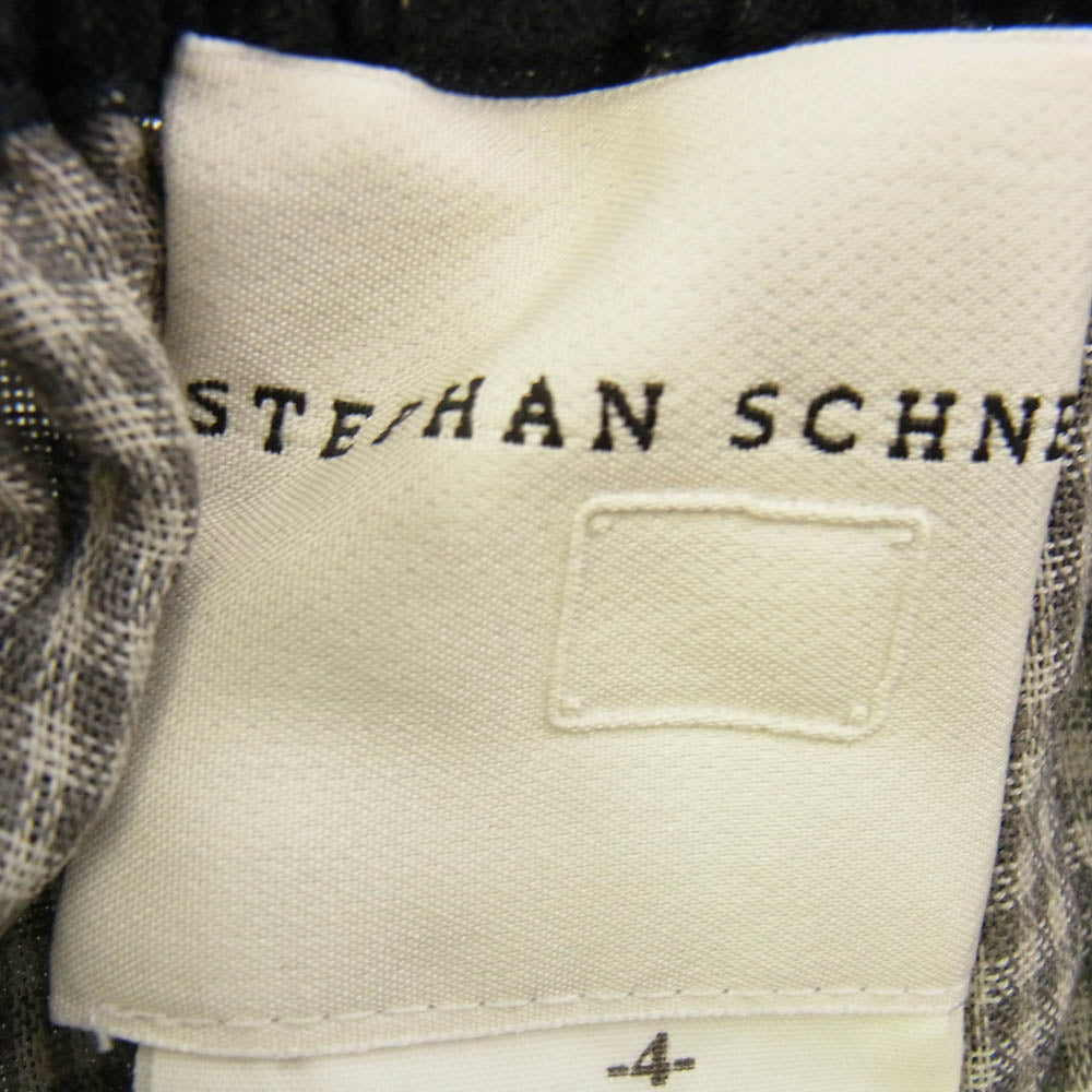 STEPHAN SCHNEIDER ステファンシュナイダー ウエストゴム チェック柄 イージー パンツ ブラック系【中古】