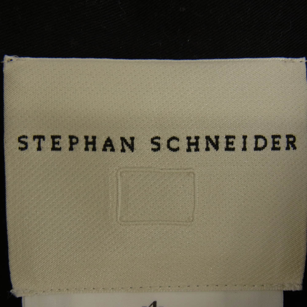 STEPHAN SCHNEIDER ステファンシュナイダー コットン スタンドカラー 長袖 シャツ ブラック系 4【中古】