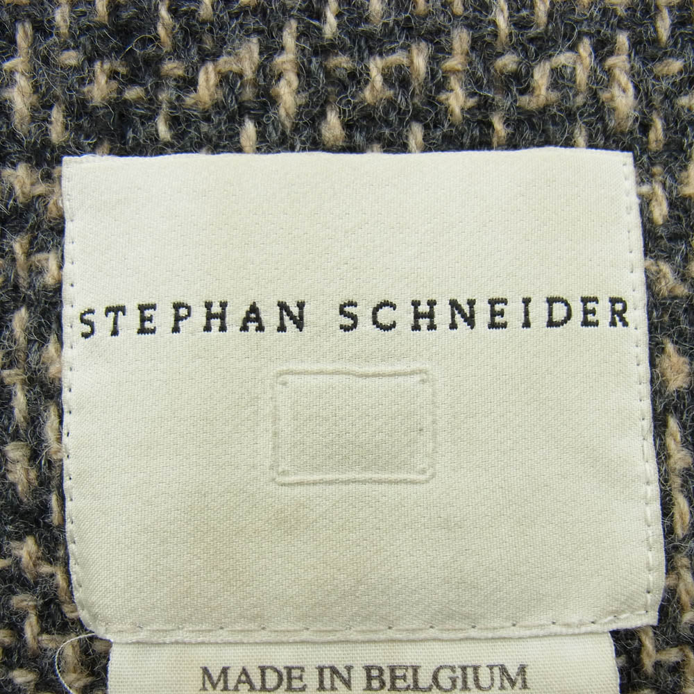 STEPHAN SCHNEIDER ステファンシュナイダー アルパカ混 モヘア ウール ラグ編み マフラー 大判 ストール【中古】
