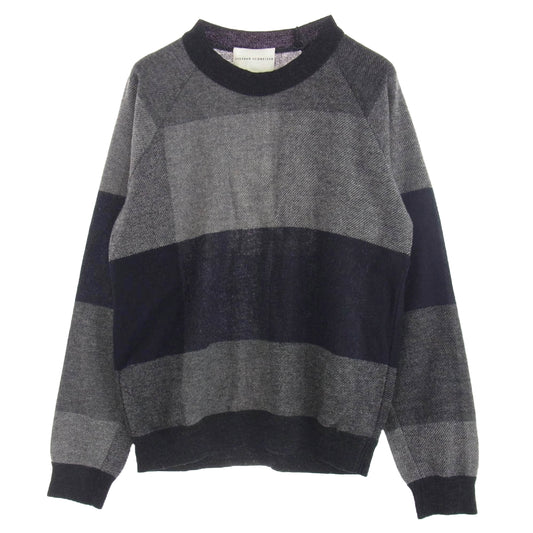 STEPHAN SCHNEIDER ステファンシュナイダー ベルギー製 ウール ブロックチェック プルオーバー グレー系 ブラック系 ネイビー 4【中古】