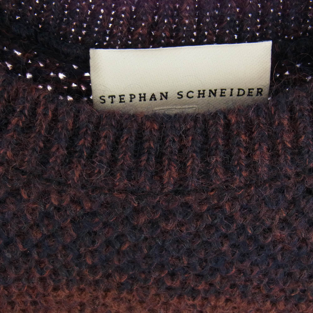 STEPHAN SCHNEIDER ステファンシュナイダー ベルギー製 モヘア混ウール ローゲージ クルーネック ニット マルチカラー系 4【中古】