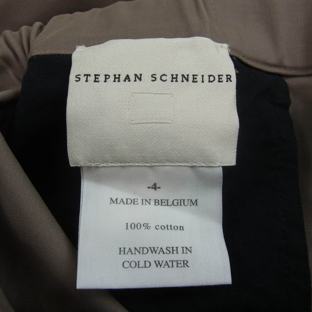 STEPHAN SCHNEIDER ステファンシュナイダー リブニット レイヤード ウエストゴム ボタンフライ イージー パンツ カーキ系 4【中古】