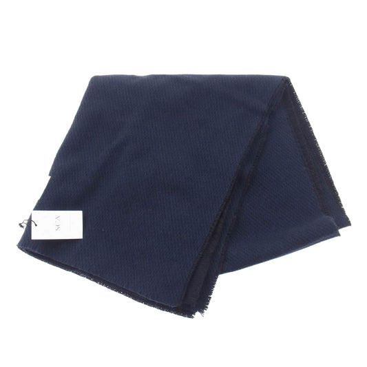 STEPHAN SCHNEIDER ステファンシュナイダー STYLE：52 ウール100％ リバーシブル ニット マフラー 大判 ストール ブラック系 ネイビー系【中古】