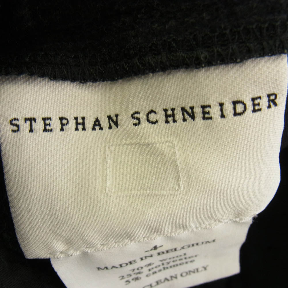 STEPHAN SCHNEIDER ステファンシュナイダー カシミヤ混 リブニット レイヤード センタークリース ウール スラックスパンツ ブラック系【中古】