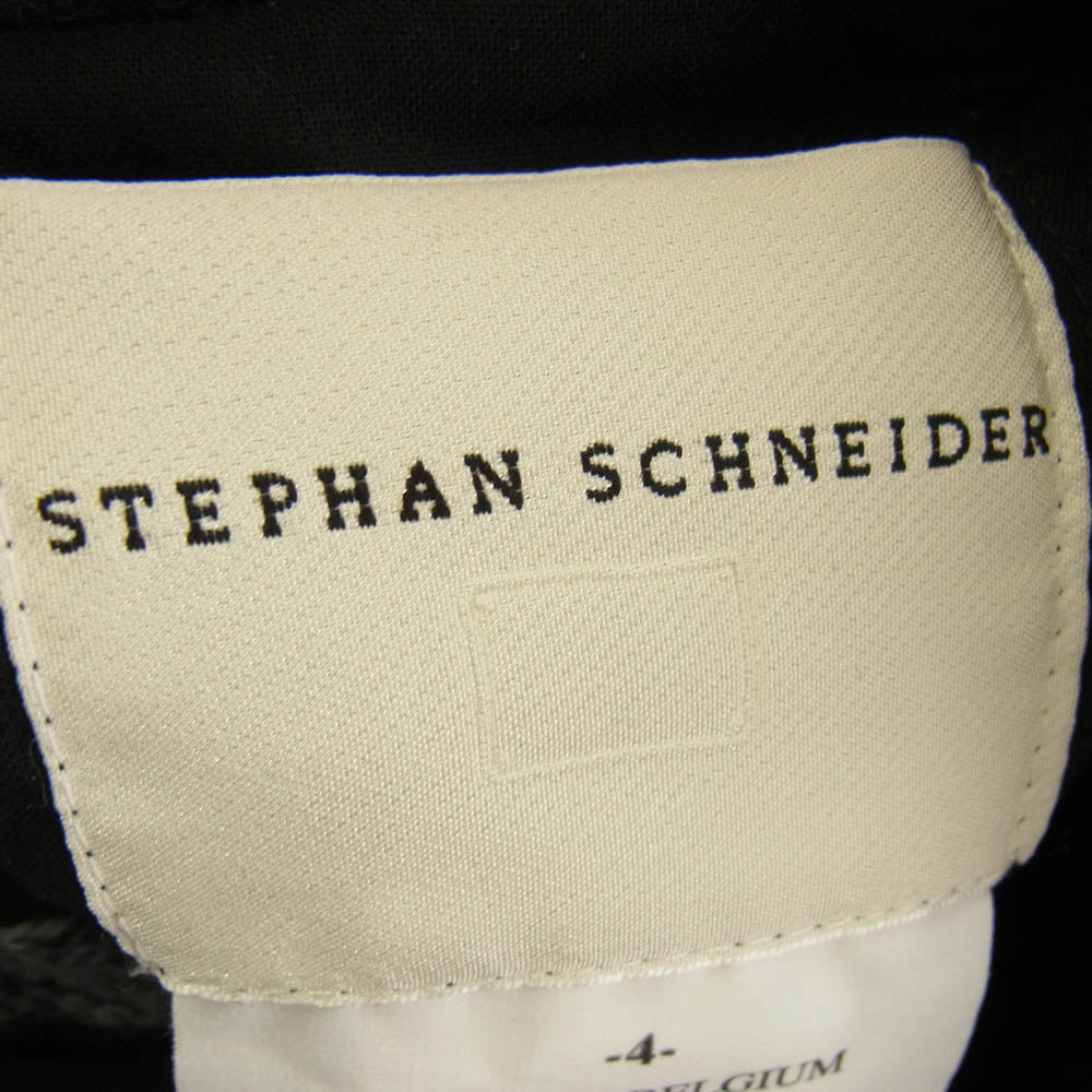 STEPHAN SCHNEIDER ステファンシュナイダー ニット切替 シャギーメルトン スラックスパンツ ダークネイビー系【中古】