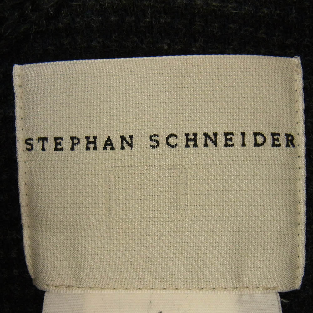 STEPHAN SCHNEIDER ステファンシュナイダー ベルギー製 デタッチャブルフード ダブルフェイスウール フード ラップブルゾン ジャケット ダークグレー系 4【中古】