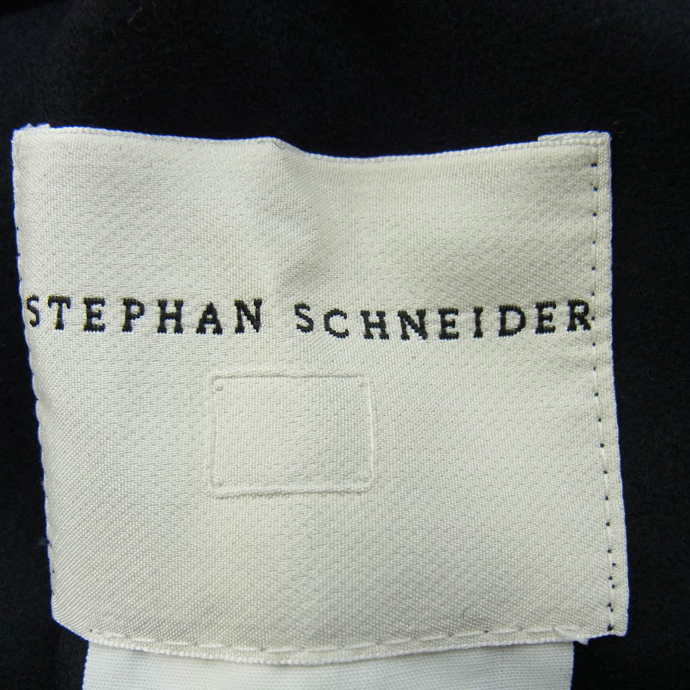 STEPHAN SCHNEIDER ステファンシュナイダー カシミヤ55％ ウール マフラー 大判 ストール ブラック系【中古】
