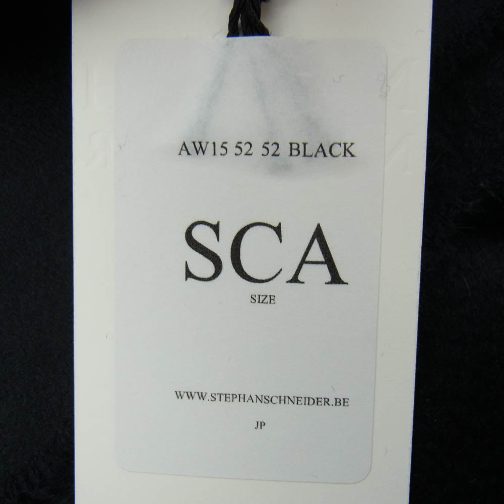 STEPHAN SCHNEIDER ステファンシュナイダー カシミヤ55％ ウール マフラー 大判 ストール ブラック系【中古】