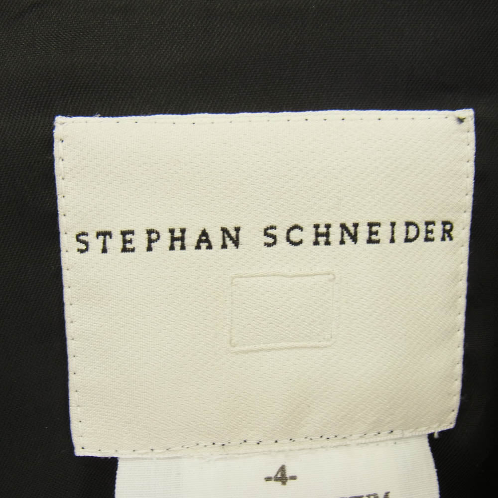 STEPHAN SCHNEIDER ステファンシュナイダー ベルギー製 襟ニット切替 カシミヤ混ウール テーラードジャケット グレー系 4【極上美品】【中古】