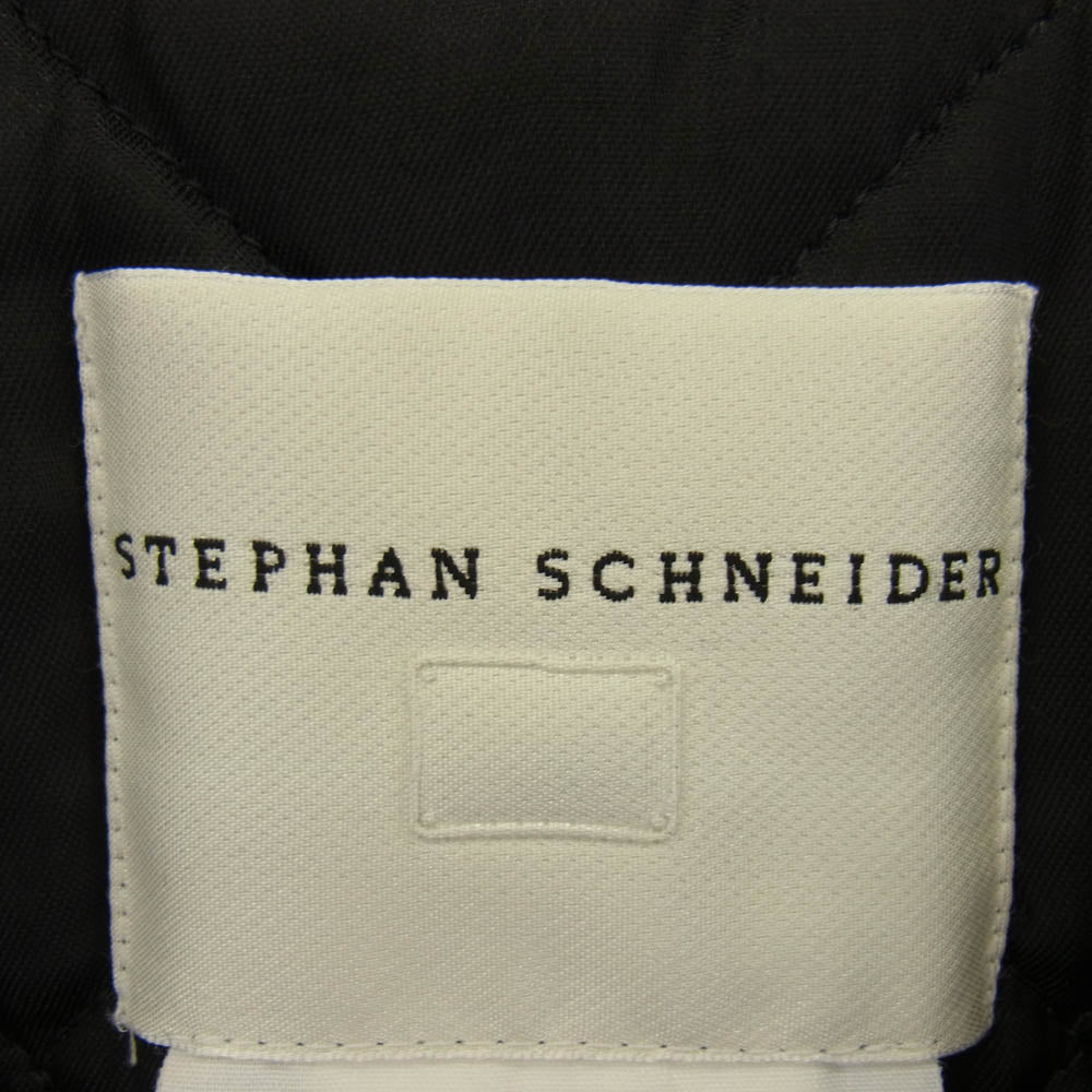 STEPHAN SCHNEIDER ステファンシュナイダー ベルギー製 ヨーク切替 ウールコート 裏地キルティング ネイビー系 ブラック系 4【中古】