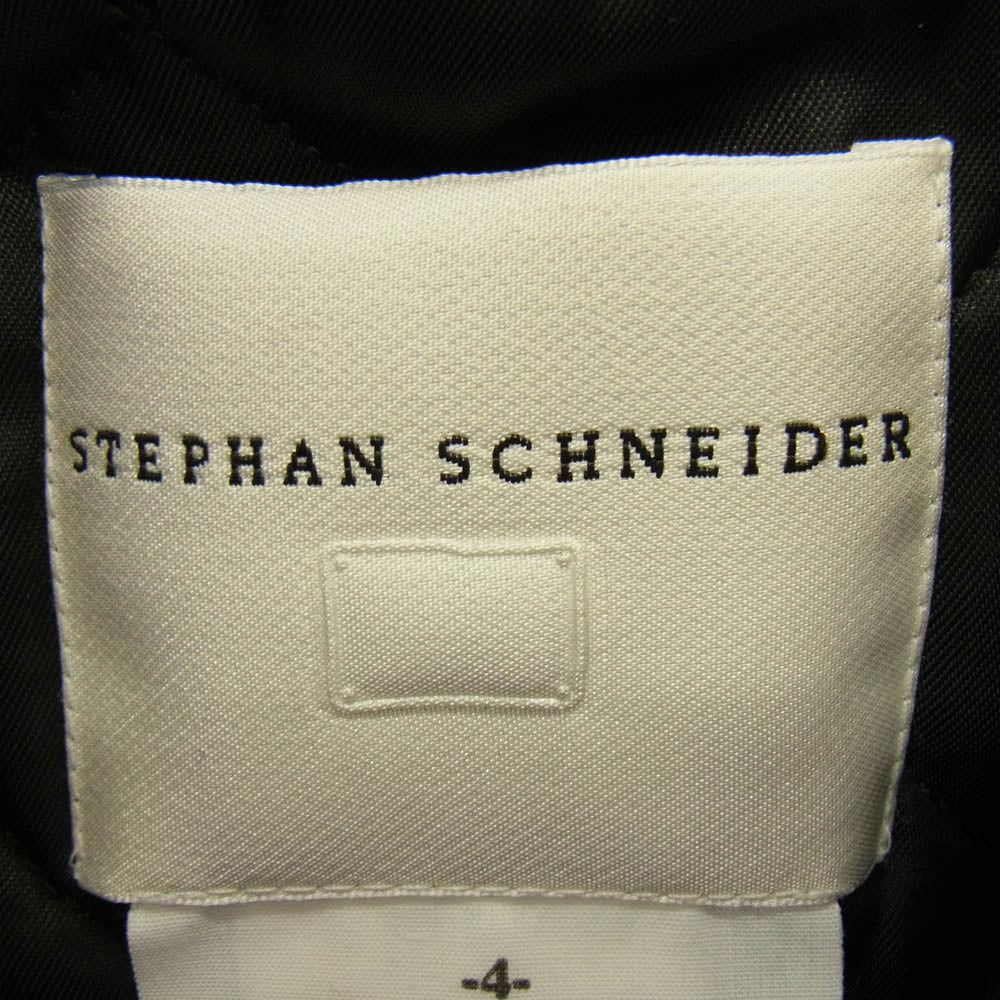 STEPHAN SCHNEIDER ステファンシュナイダー ベルギー製 フード ウール ラップコート 裏地キルティング メランジ グレー グレー系 4【極上美品】【中古】