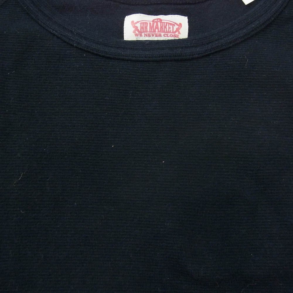 HOLLYWOOD RANCH MARKET ハリウッドランチマーケット ストレッチ ロングスリーブ 長袖 Tシャツ カットソー ブラック系 5【中古】