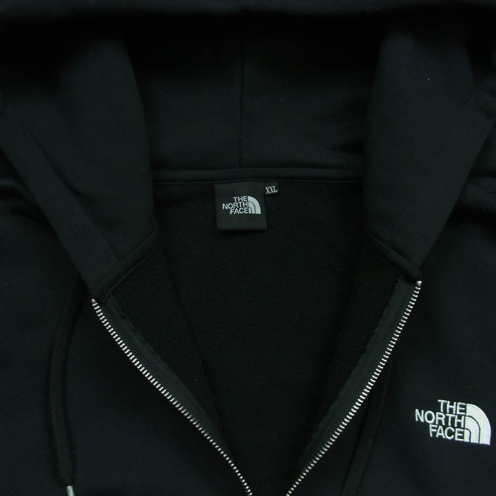 THE NORTH FACE ノースフェイス NT62349 Square Logo FULL ZIP スクエア ロゴ フルジップ パーカー ブラック系 XXL【中古】