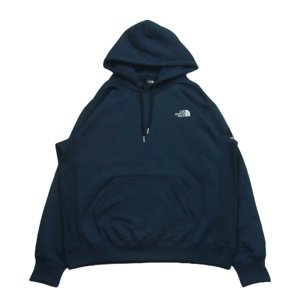 THE NORTH FACE ノースフェイス NT62338 Square Logo Hoodie スクエア ロゴ フーディー パーカー ダークネイビー系 XXL【中古】