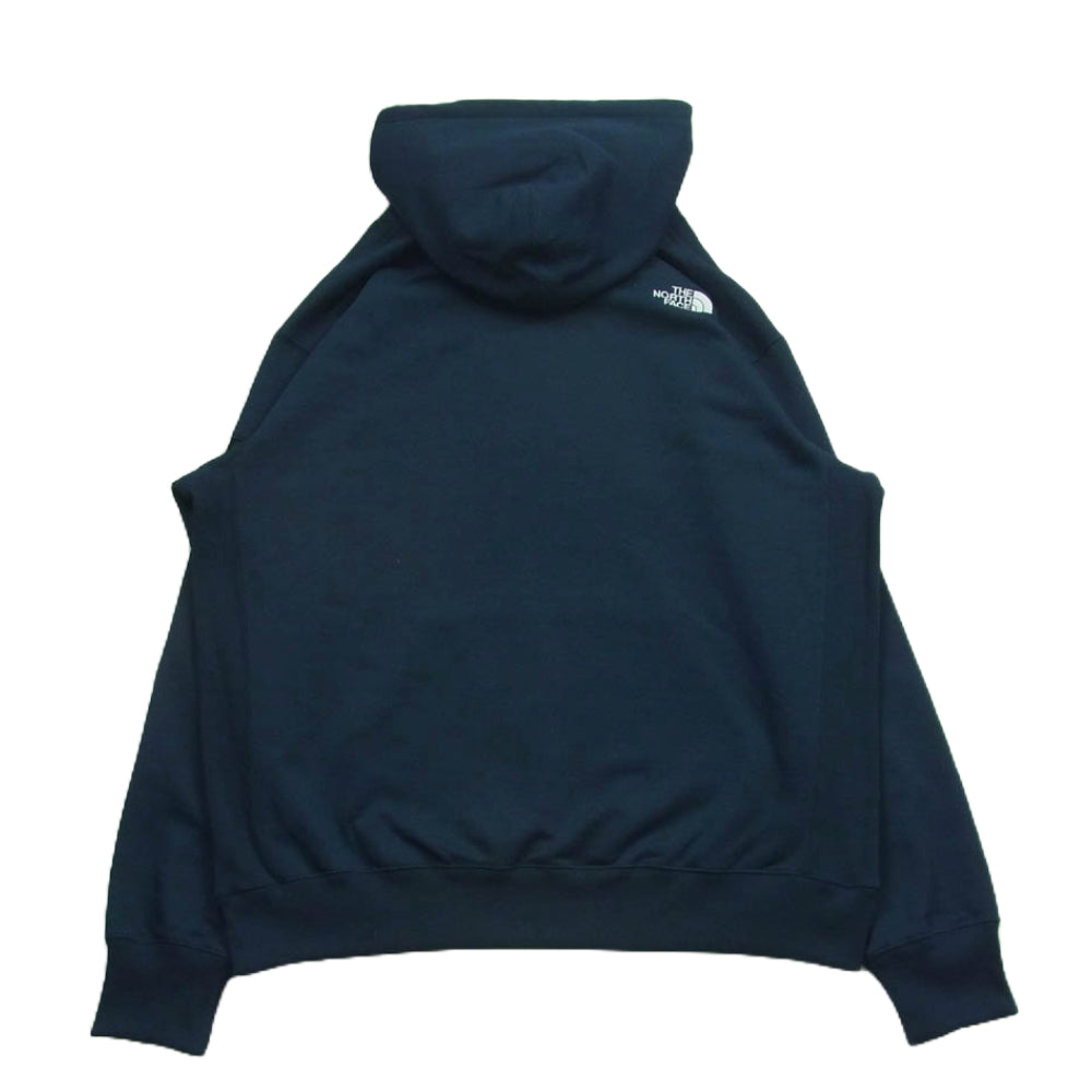 THE NORTH FACE ノースフェイス NT62338 Square Logo Hoodie スクエア ロゴ フーディー パーカー ダークネイビー系 XXL【中古】